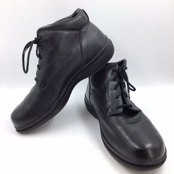 Red Wing Mens Size 14 EE 8661 Black Leather Laces Soft Toe Ankle Work Boots RED WING SHOES Logger 4501 Leather Lace-Up Boots for Men  main image 2